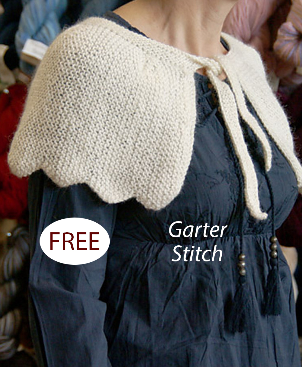 Free Knitting Pattern Garter Stitch Woodland Capelet