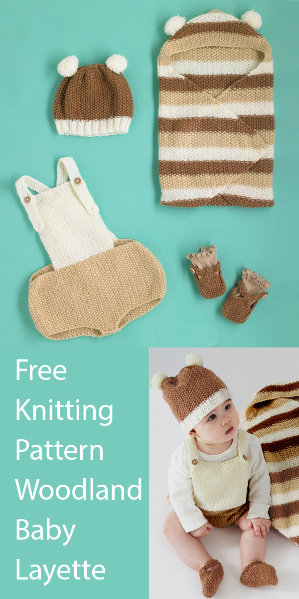 Free Knitting Pattern Woodland Baby Layette Set