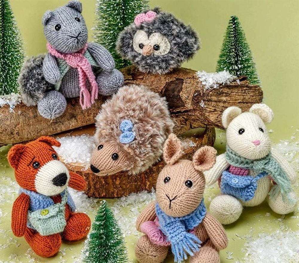 Woodland Friends toy Knitting Pattern 