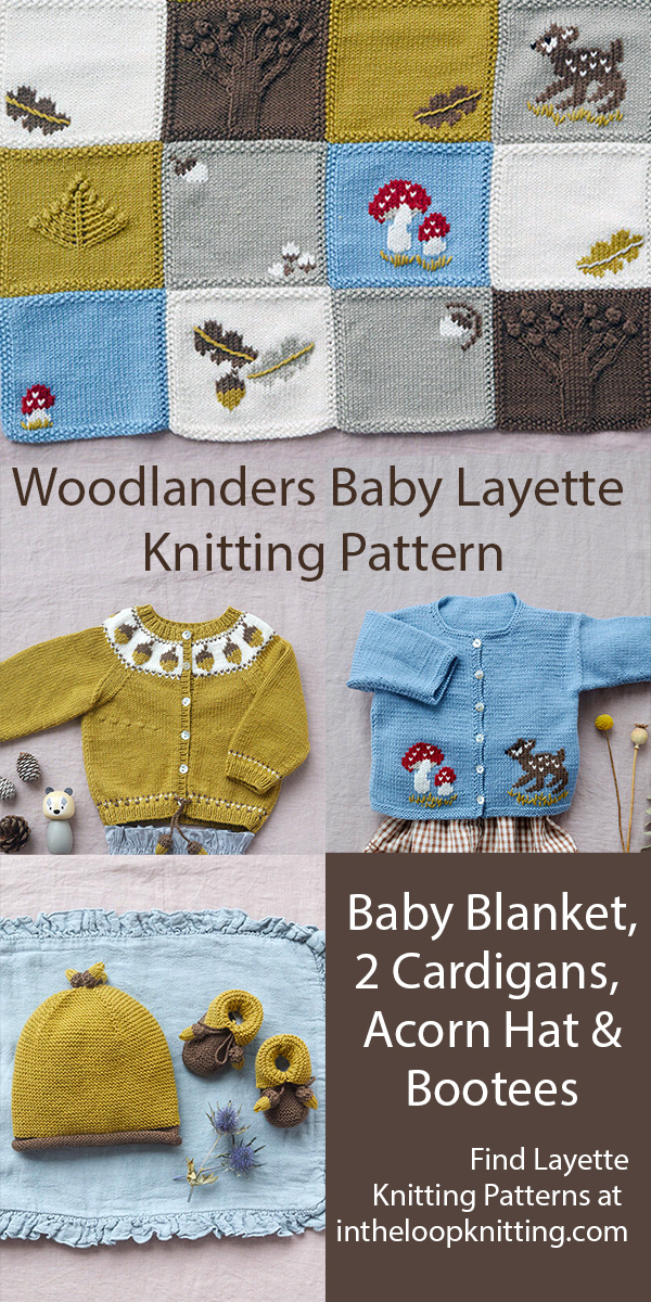 Baby Knitting Pattern Woodlanders Layette Set