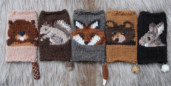 Knitting Pattern for Woodland Animals Mitts