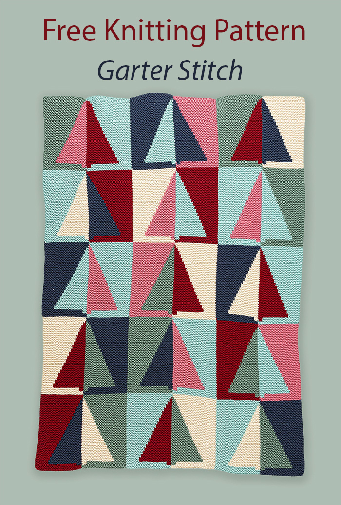 Free Christmas Woodsy Winter Garter Stitch Blanket Knitting Pattern