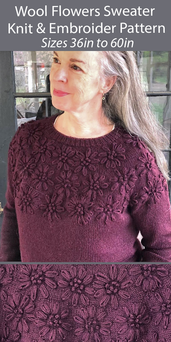 Sweater Knitting Pattern Wool Blossoms Sweater