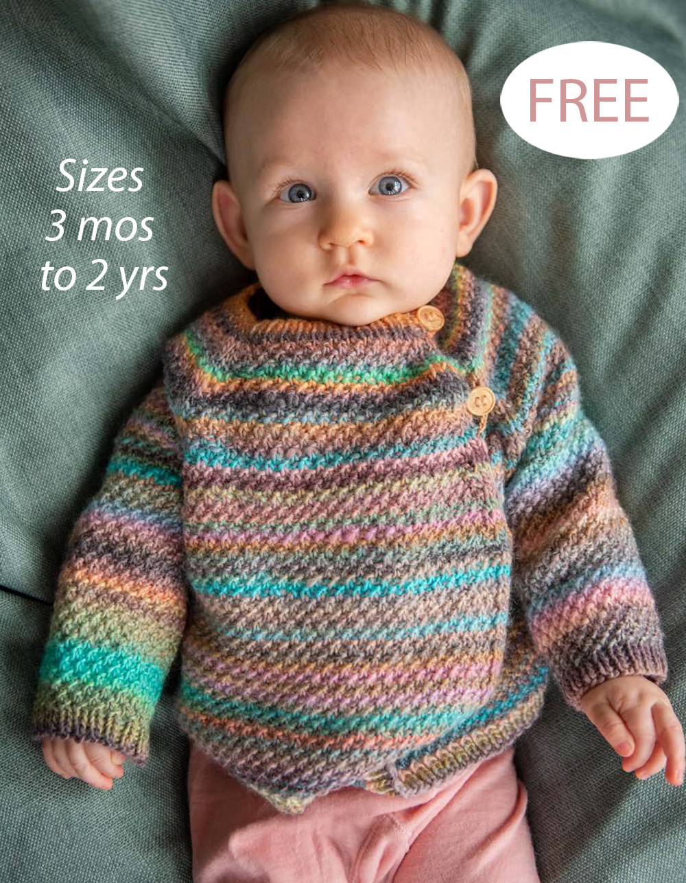 Baby's Wool You Love Me Cardigan Free Knitting Pattern