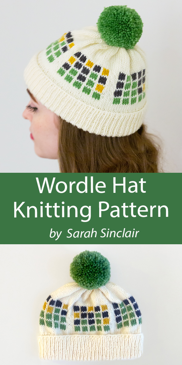 Wordle Hat Free Knitting Pattern