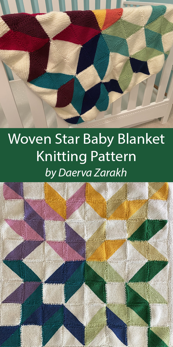 Woven Star Baby Blanket Free Knitting Pattern 