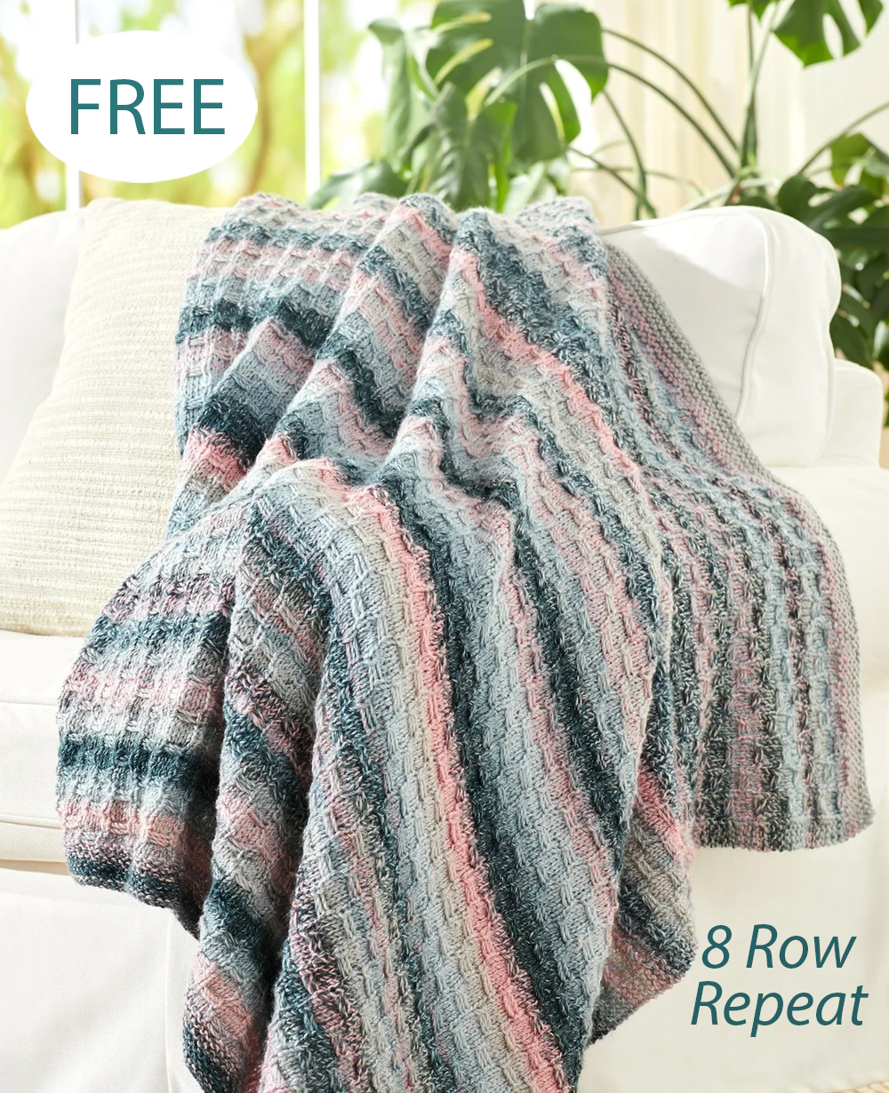 Free Woven Ladders Throw Knitting Pattern