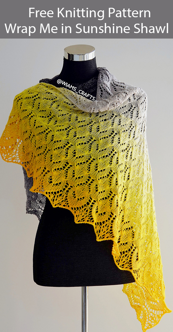 Free Shawl Knitting Pattern Wrap Me in Sunshine Shawl
