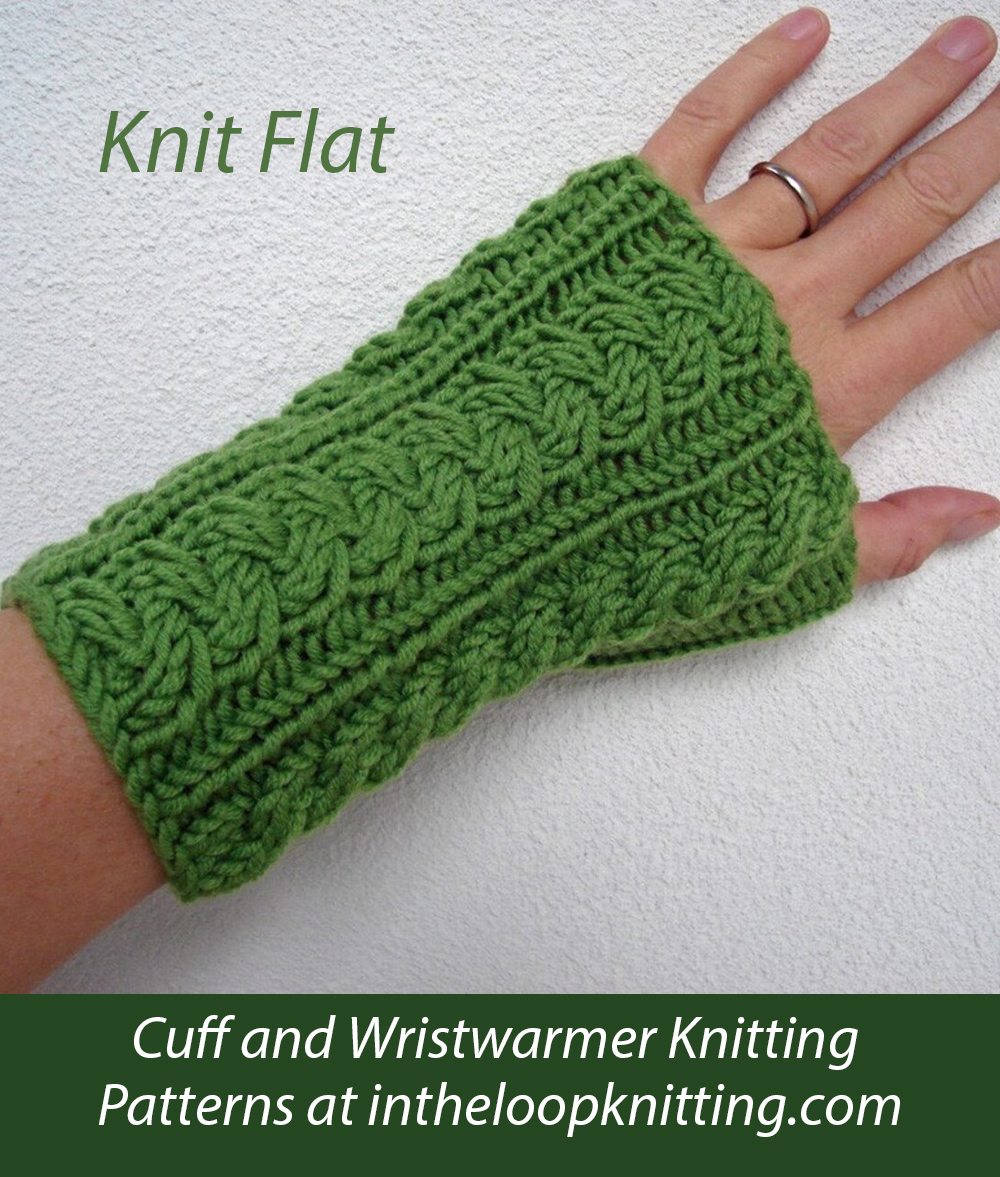 Wrist Warmers with Cables and Braids Knitting Pattern