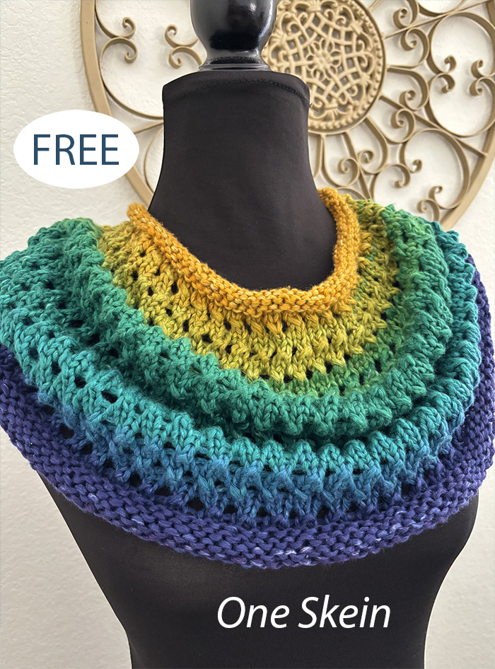 Free One Skein Xavia Cowl Knitting Pattern
