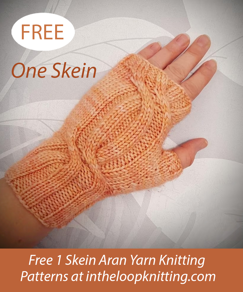 Free One Skein XOXO Mitts Knitting Pattern
