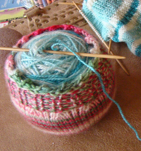 Free Knitting Pattern for Yarn Cozy