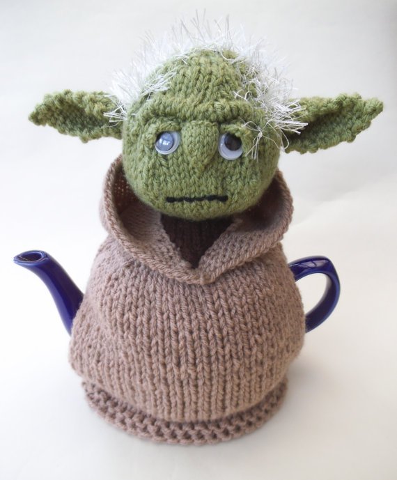 Yoda Tea Cosy Knitting Pattern and more Star Wars inspired knitting patterns
