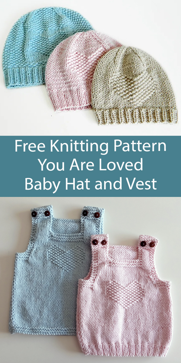 Free Baby Hat and Vest Knitting Pattern You Are Loved