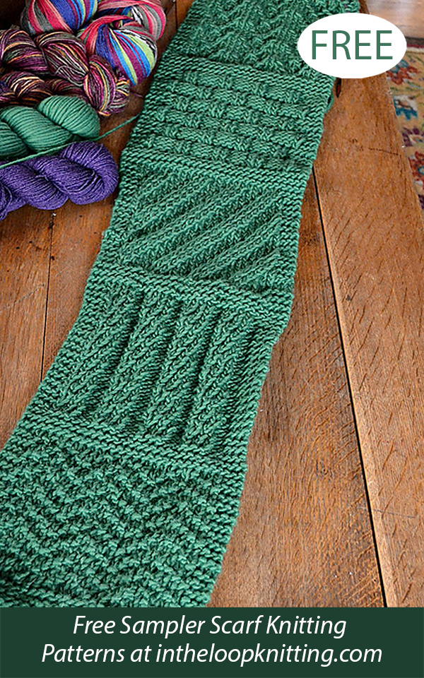 Free You CAN Do It Sampler Scarf Knitting Pattern