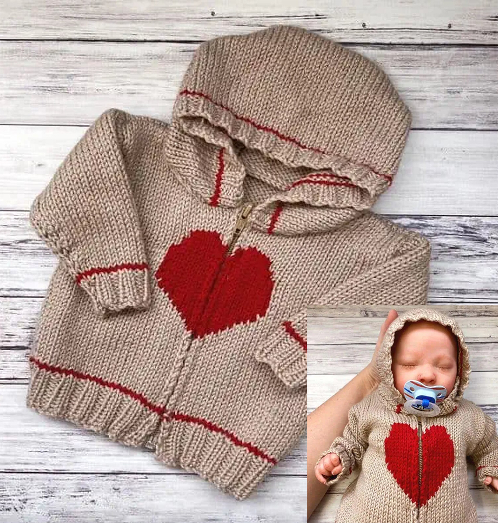 Free Baby Knitting Pattern Yours Truly Baby Hoodie
