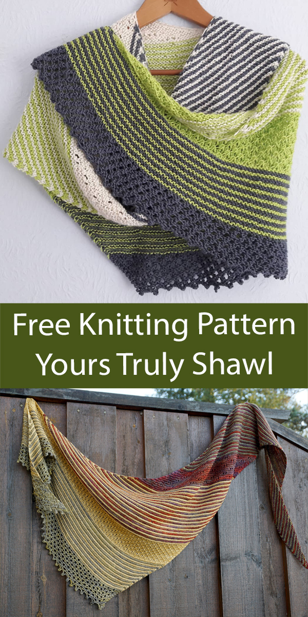 Free Shawl Knitting Pattern Yours Truly Shawl