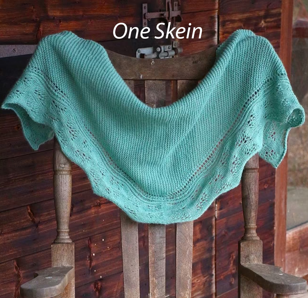 One Skein Zaan Shawl Knitting Pattern 