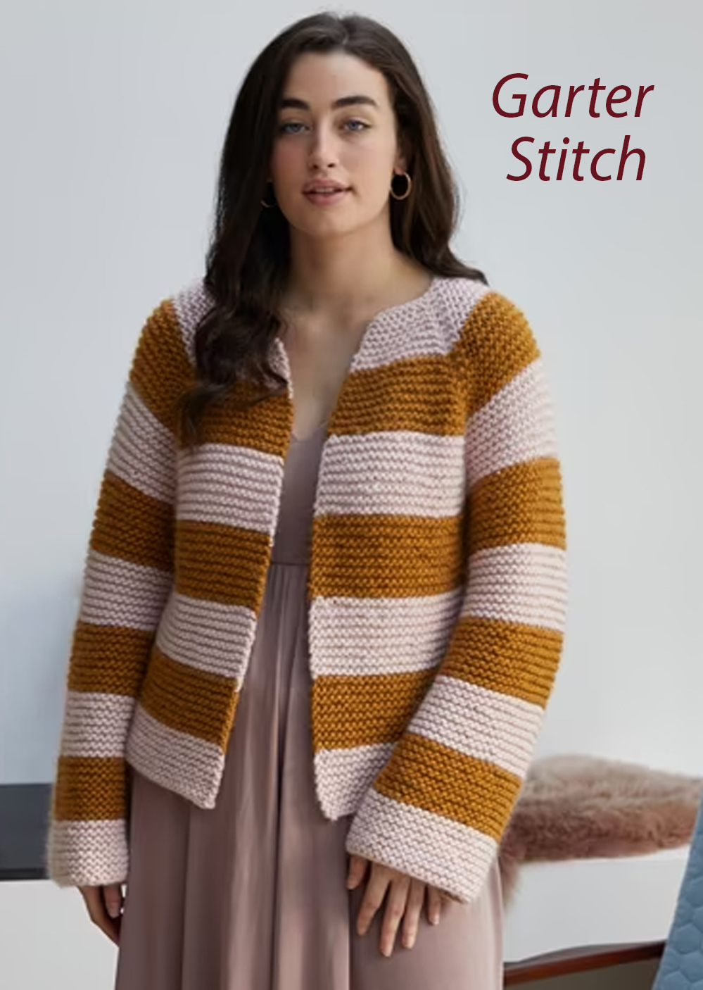 Zaira Cardigan Knitting Pattern Garter Stitch