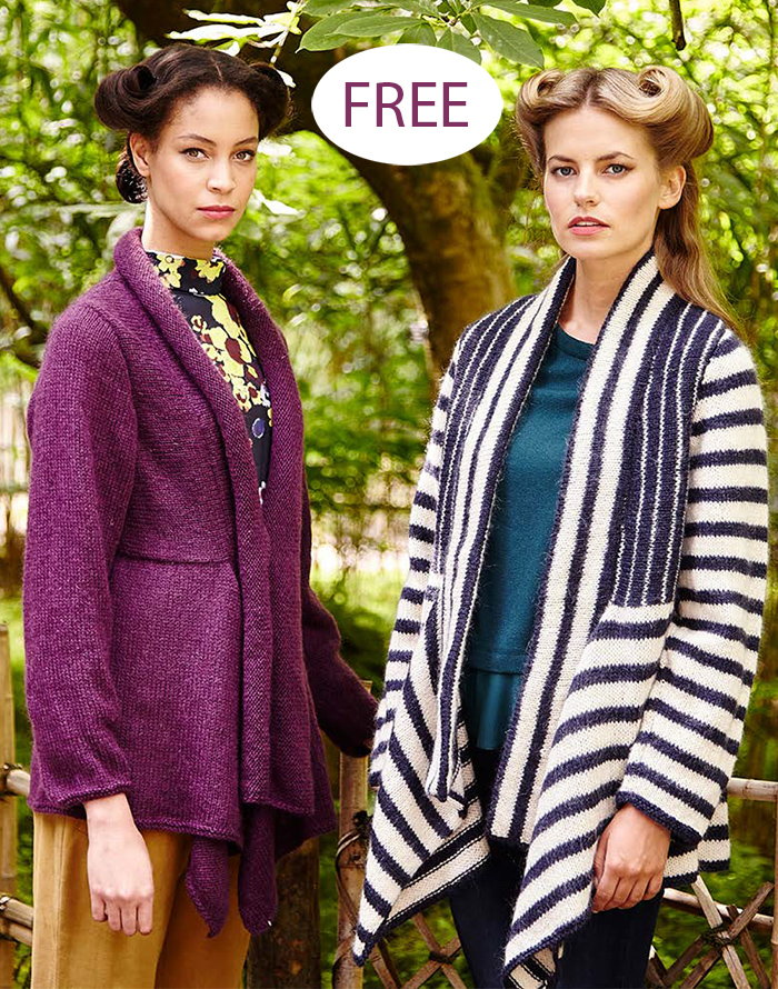 Zandra Rhodes Jacket Collared Cardigan  Knitting Pattern