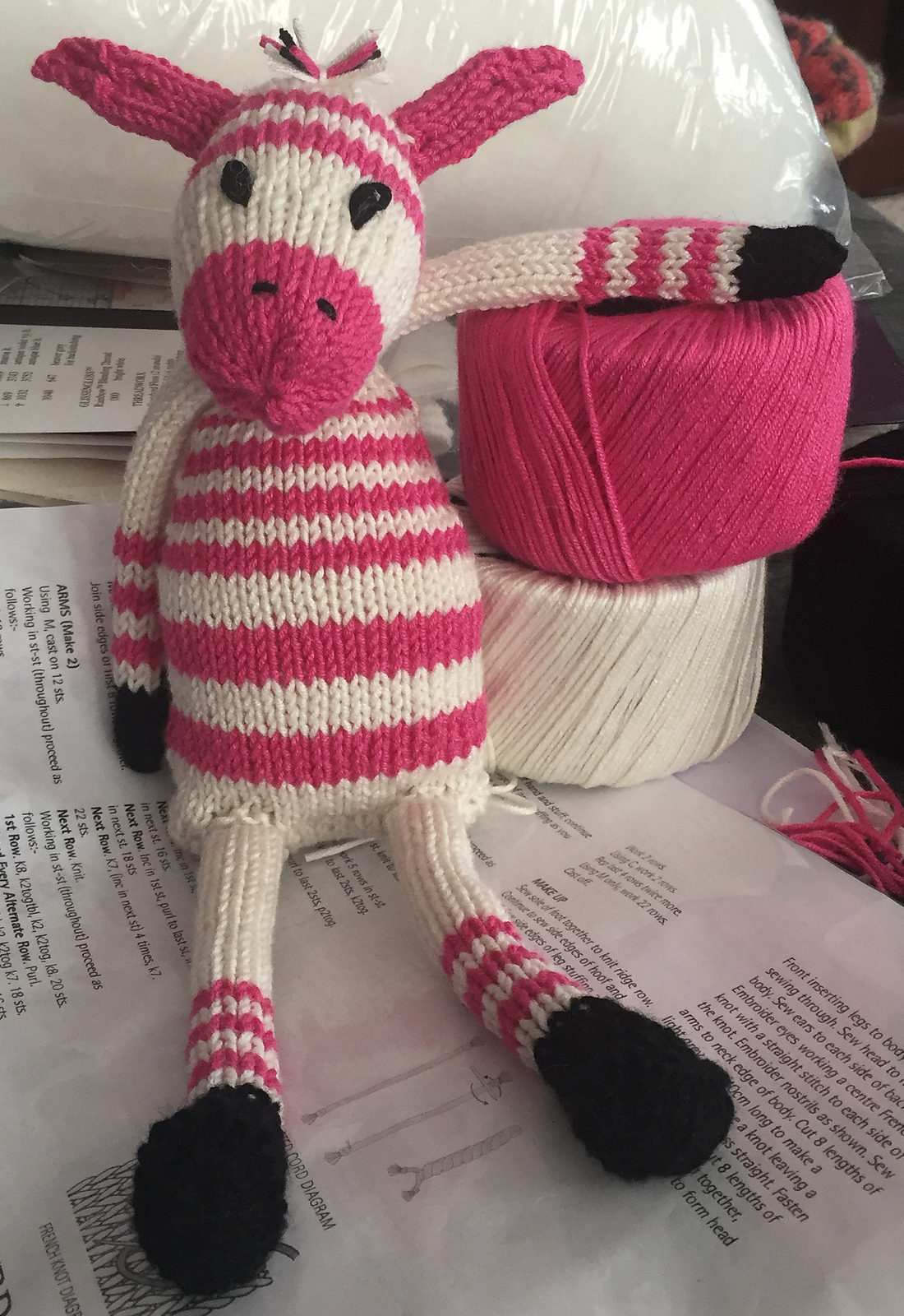 Free Knitting Pattern for Zany Zebras