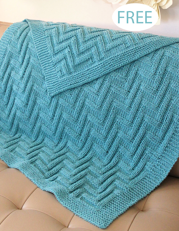 Zayante Zigzag Blanket Free Knitting Pattern