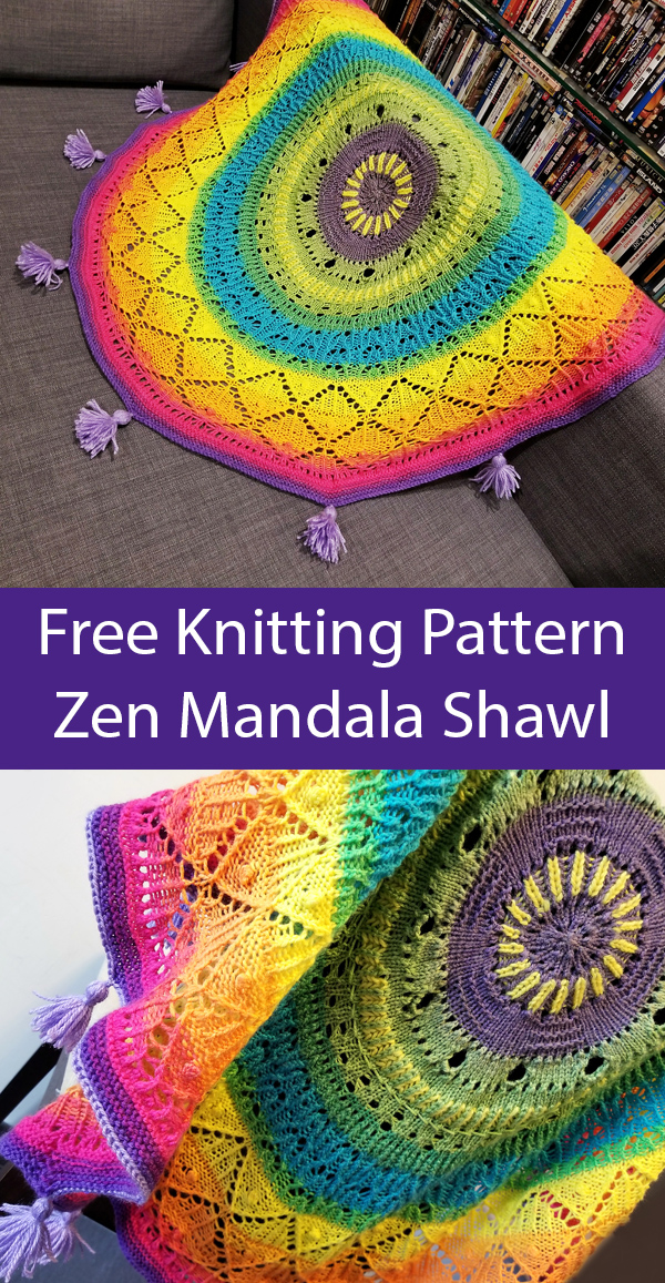 Zen Mandala Shawl Free Knitting Pattern