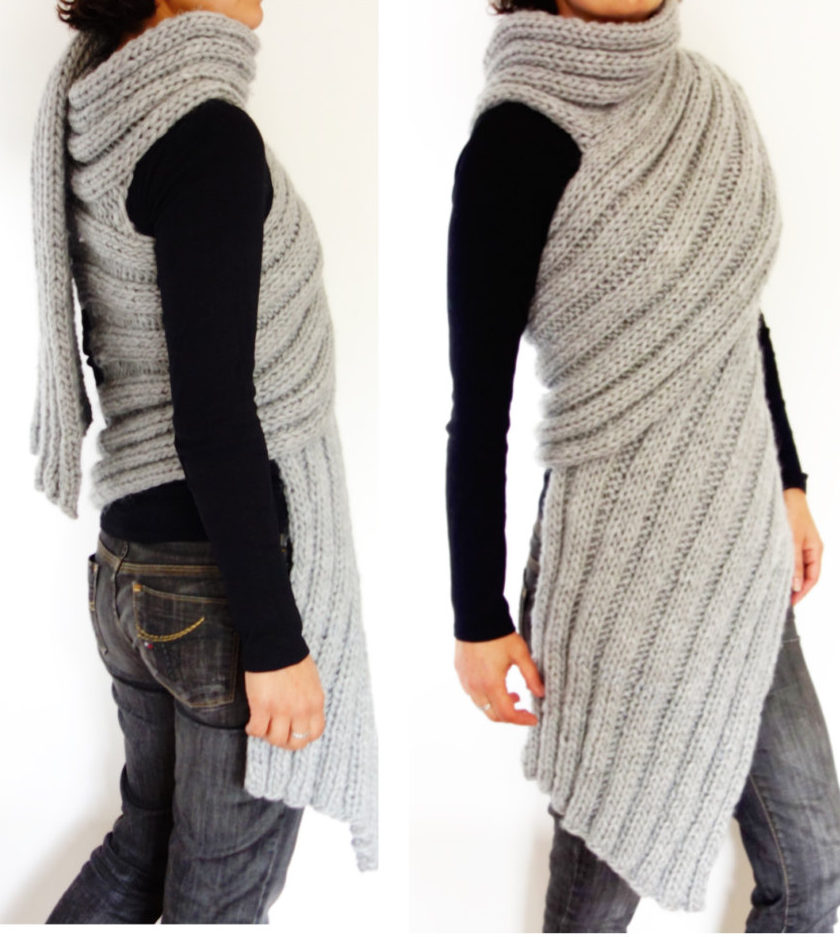 Knitting Pattern for Zendaya Inspired Wrap Scarf