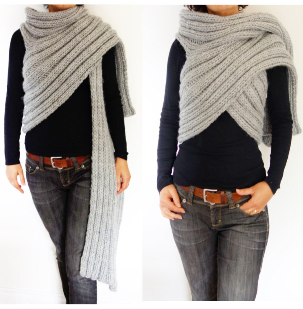 Knitting Pattern for Zendaya Inspired Wrap Scarf