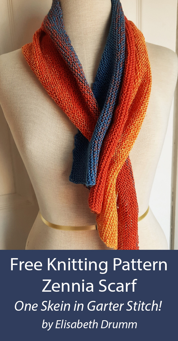 Free Zennia Scarf Knitting Pattern 