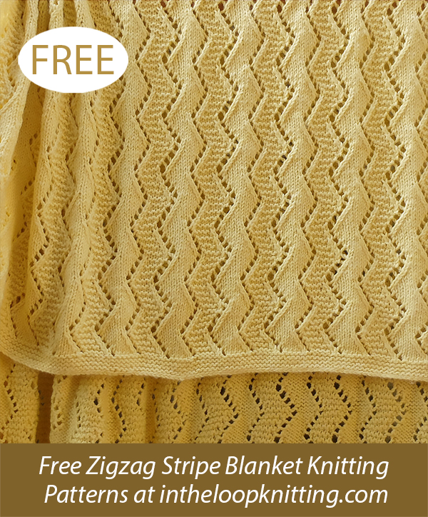 Zig Zag Blanket Free Knitting Pattern