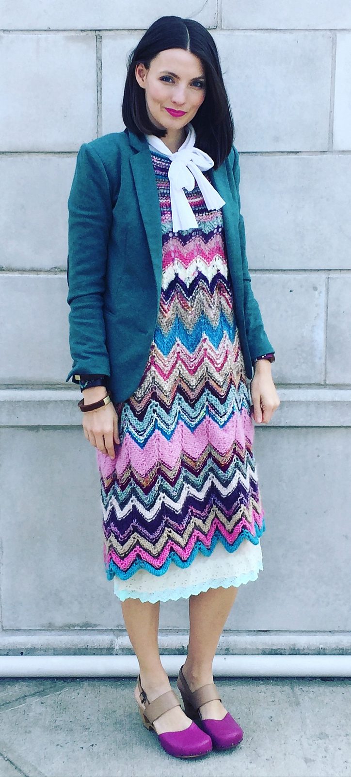 Free knitting pattern for Zig Zag Dress