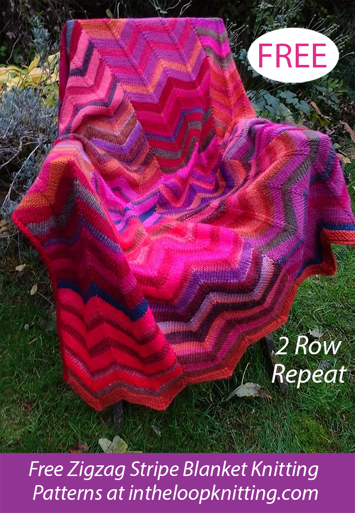 Free Zig-Zag Fireside Blanket Knitting Pattern