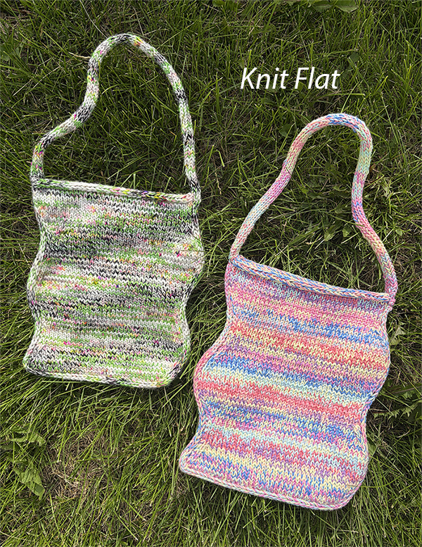 Free Knitting Pattern for Easy Zinnia Bag