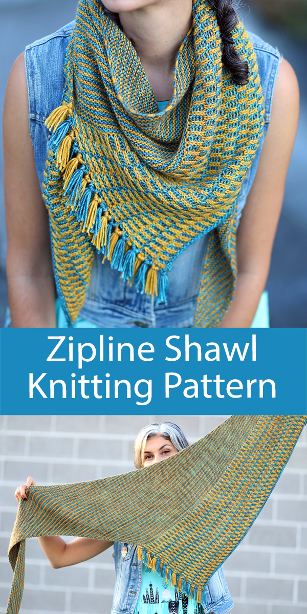 Zipline Shawl Knitting Pattern