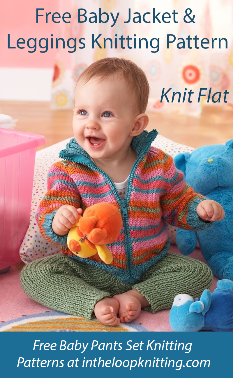 Free Baby Set Knitting Pattern Zippy Jacket and Ribby Legs