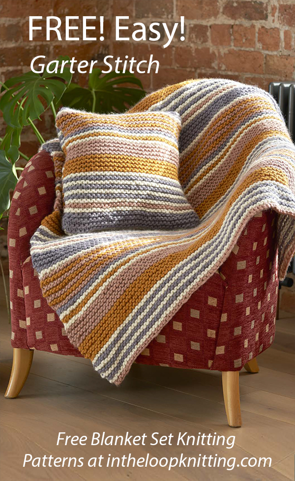 Free Easy Zuma Blanket and Cushion Knitting Pattern Set