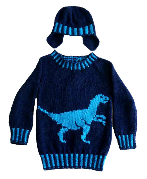 Dinosaur Sweater Knitting Pattern - mikes naturaleza