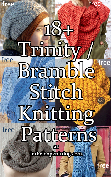 Trinity, Berry, Bramble Stitch Knitting Patterns