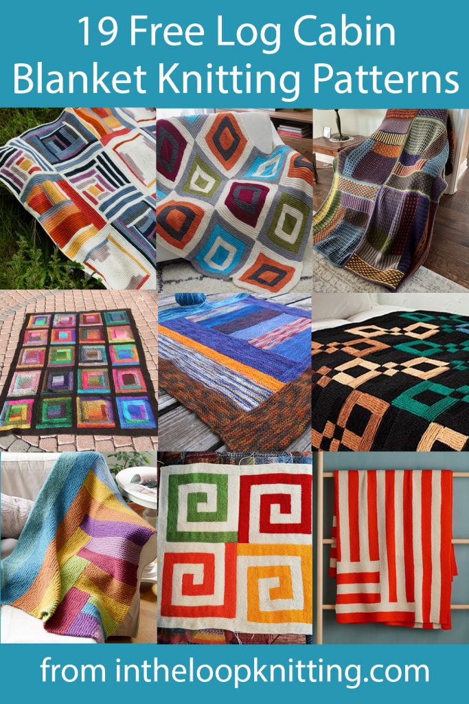 Log Cabin Blanket Knitting Patterns